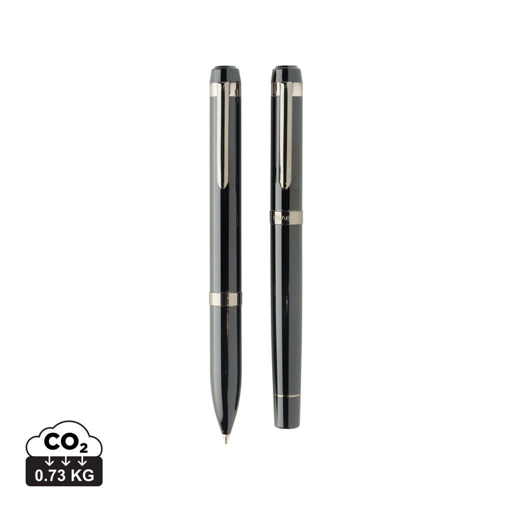 Swiss Peak Swiss peak OSLO recycled stainless steel deluxe pen set