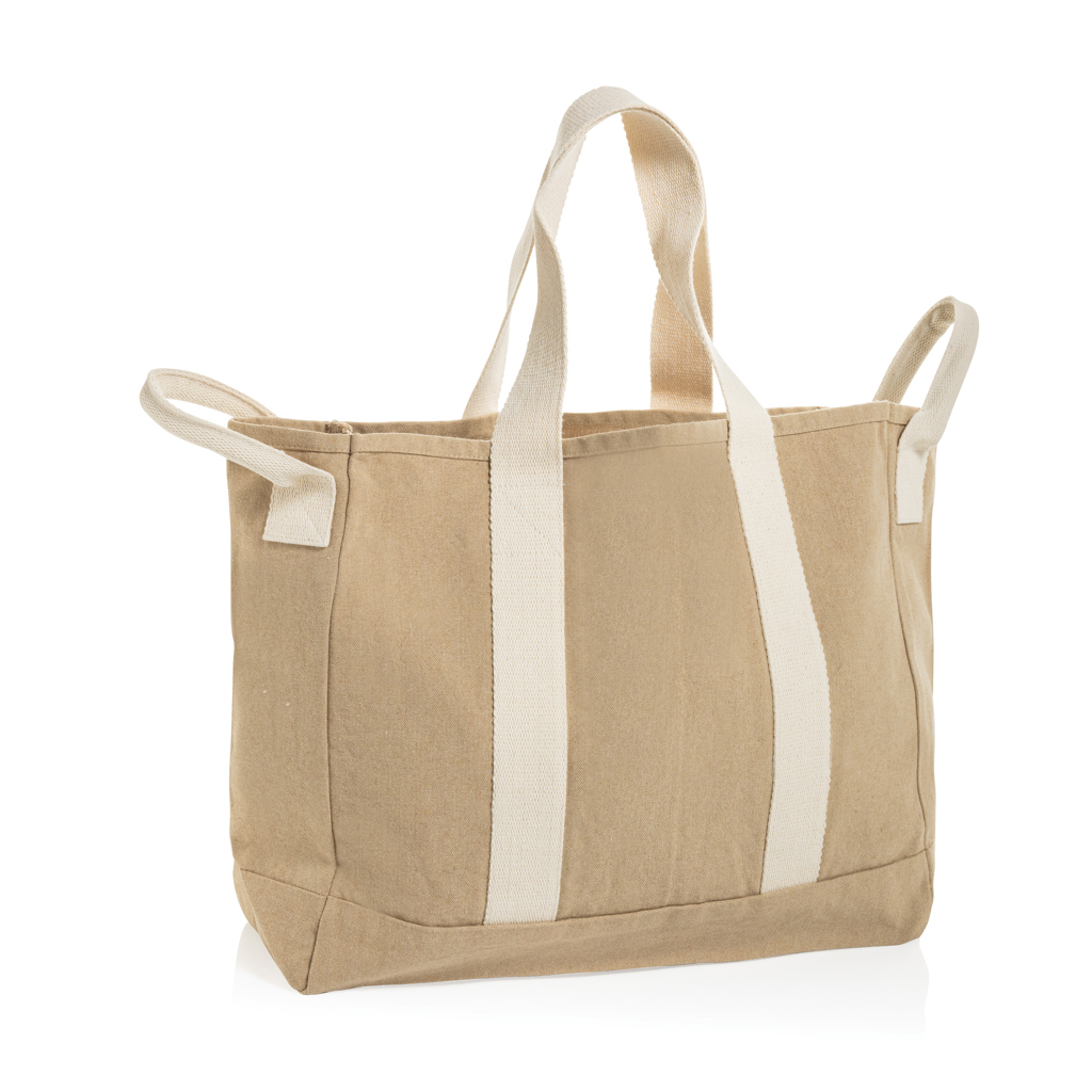 XD Xclusive BEAU AWARE™ Beach bag 400gsm recycled canvas, with side hand