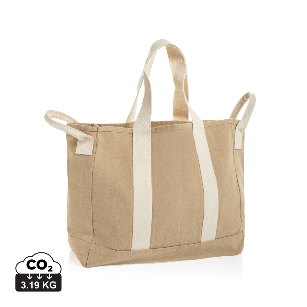 XD Xclusive BEAU AWARE™ Beach bag 400gsm recycled canvas, with side hand
