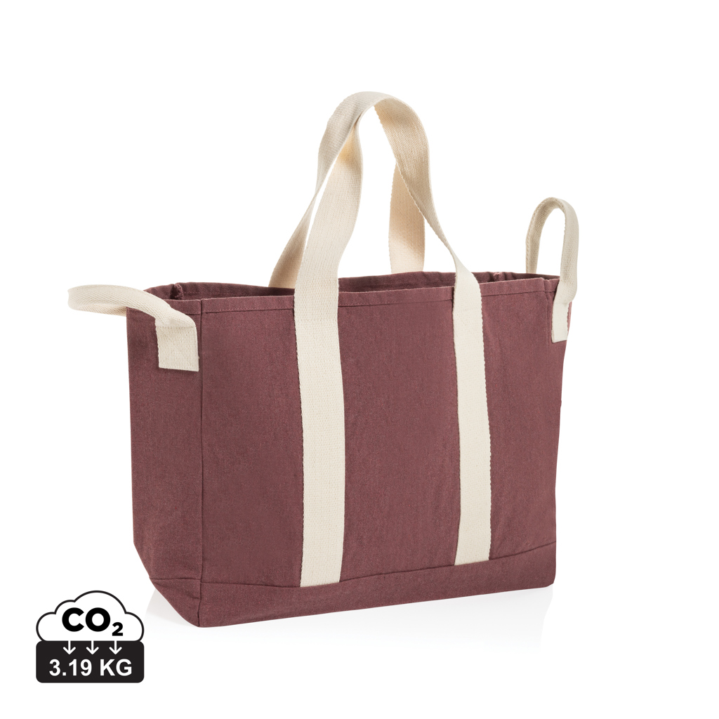 XD Xclusive BEAU AWARE™ Beach bag 400gsm recycled canvas, with side hand