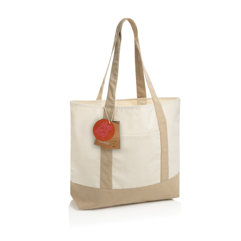 XD Xclusive SHOP LOCAL AWARE™ recycled cotton 350gsm Tote bag