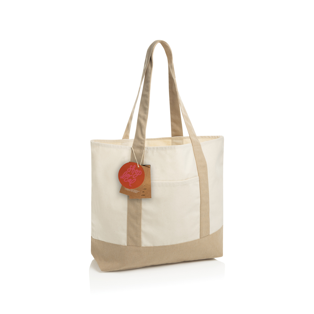 XD Xclusive SHOP LOCAL AWARE™ recycled cotton 350gsm Tote bag