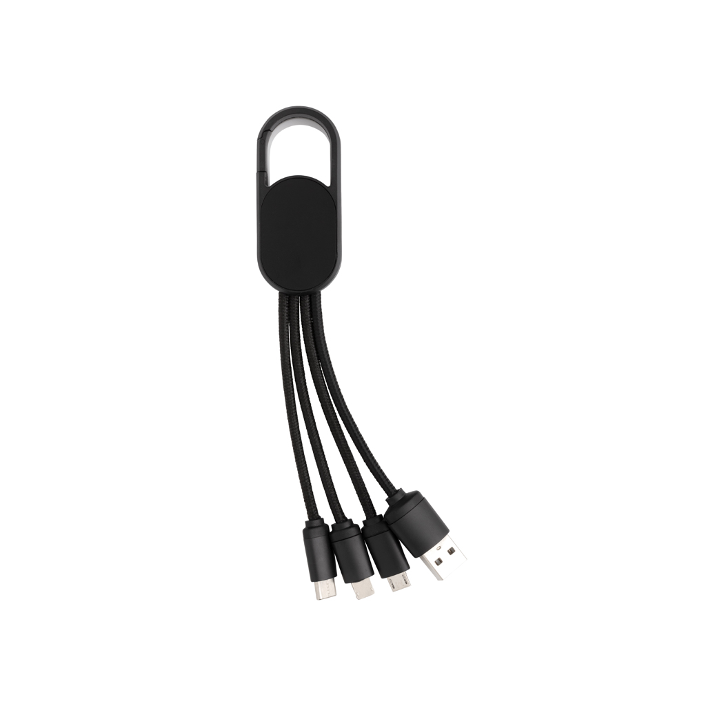 XD Collection 4-in-1 cable with carabiner clip