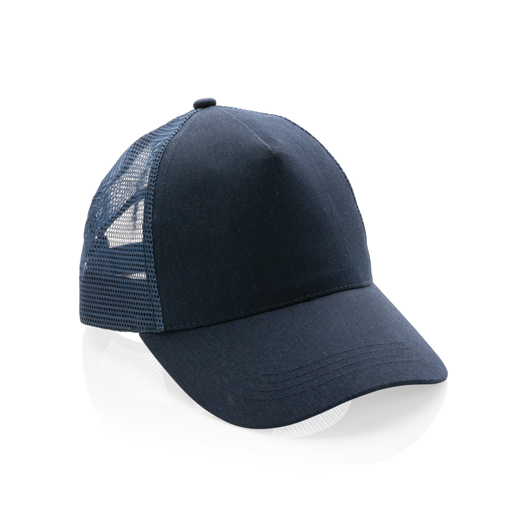 XD Collection Impact AWARE™ Brushed rcotton 5 panel trucker cap 190gr