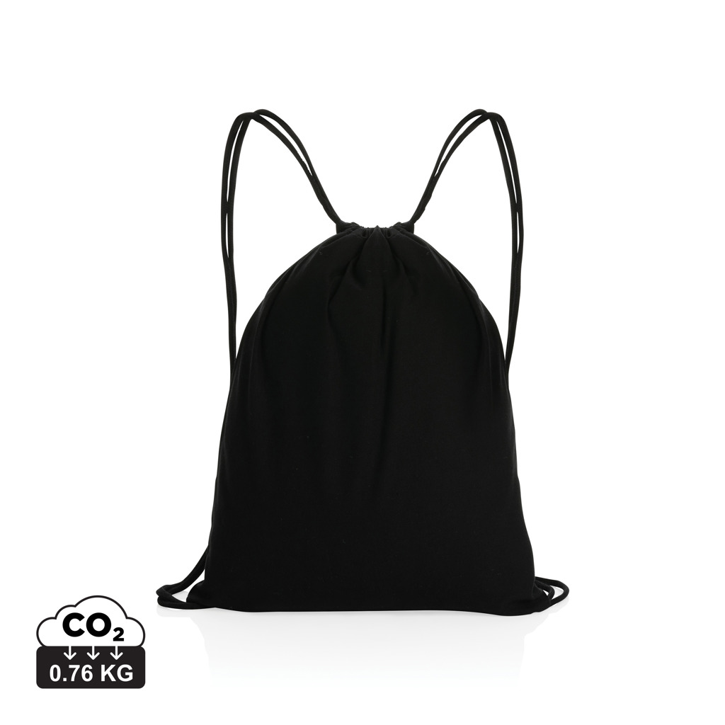 XD Collection Impact AWARE™ recycled cotton drawstring backpack 145g