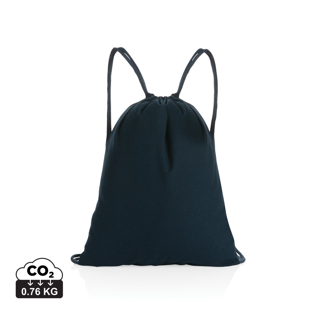 XD Collection Impact AWARE™ recycled cotton drawstring backpack 145g