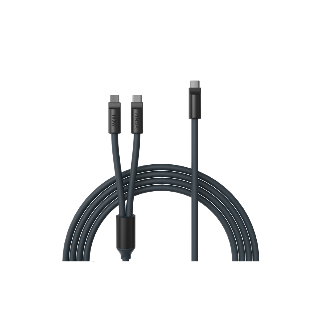 Vinga VINGA Baltimore silicone multi charging cable (C+2C)