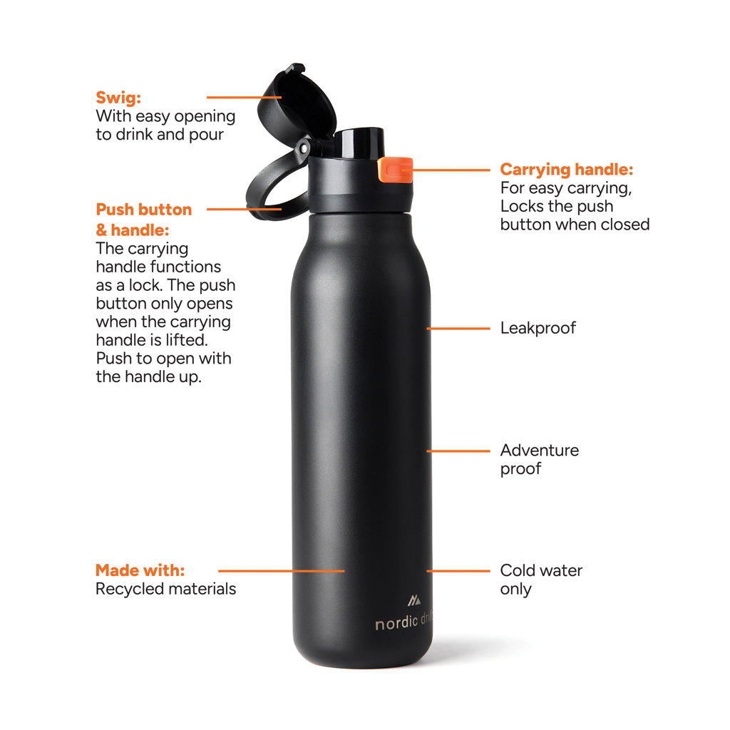 Nordic Drift Nordic Drift Trail RCS Single Wall Water Bottle 750ml