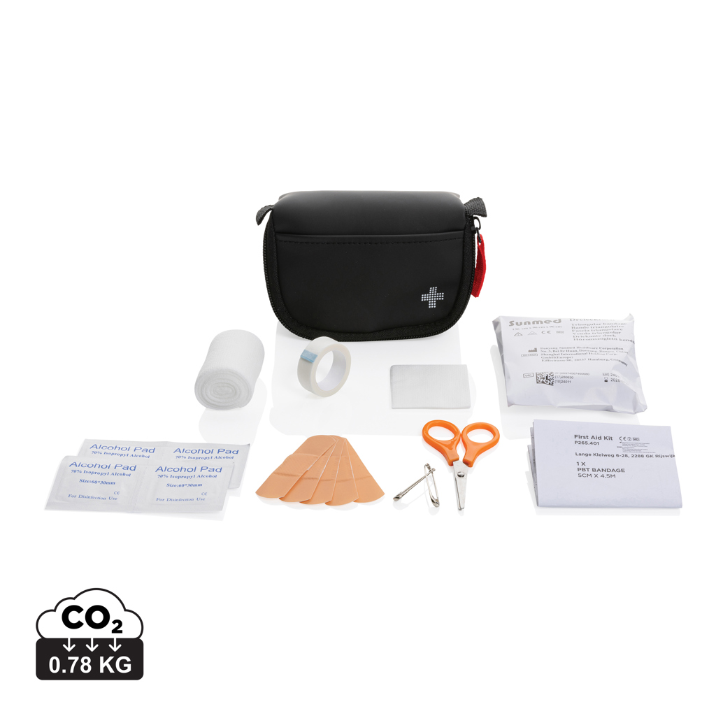 XD Collection RCS recycled nubuck PU pouch first aid set mailable
