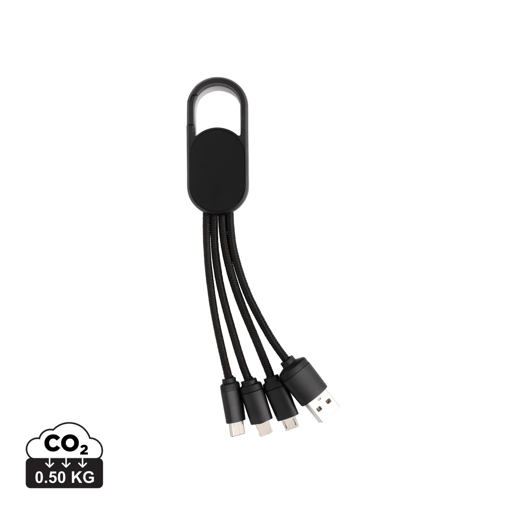 XD Collection 4-in-1 cable with carabiner clip