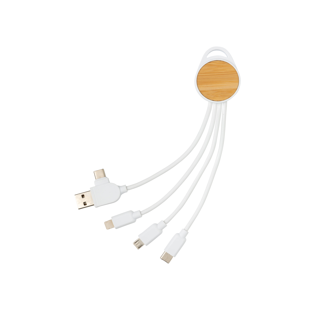 XD Collection RCS recycled plastic Ontario 6-in-1 round cable