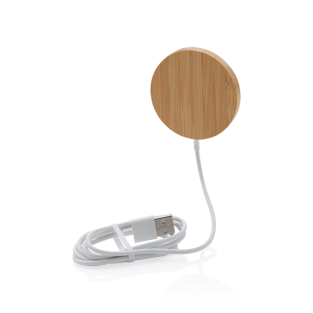 XD Collection 10W bamboo magnetic wireless charger