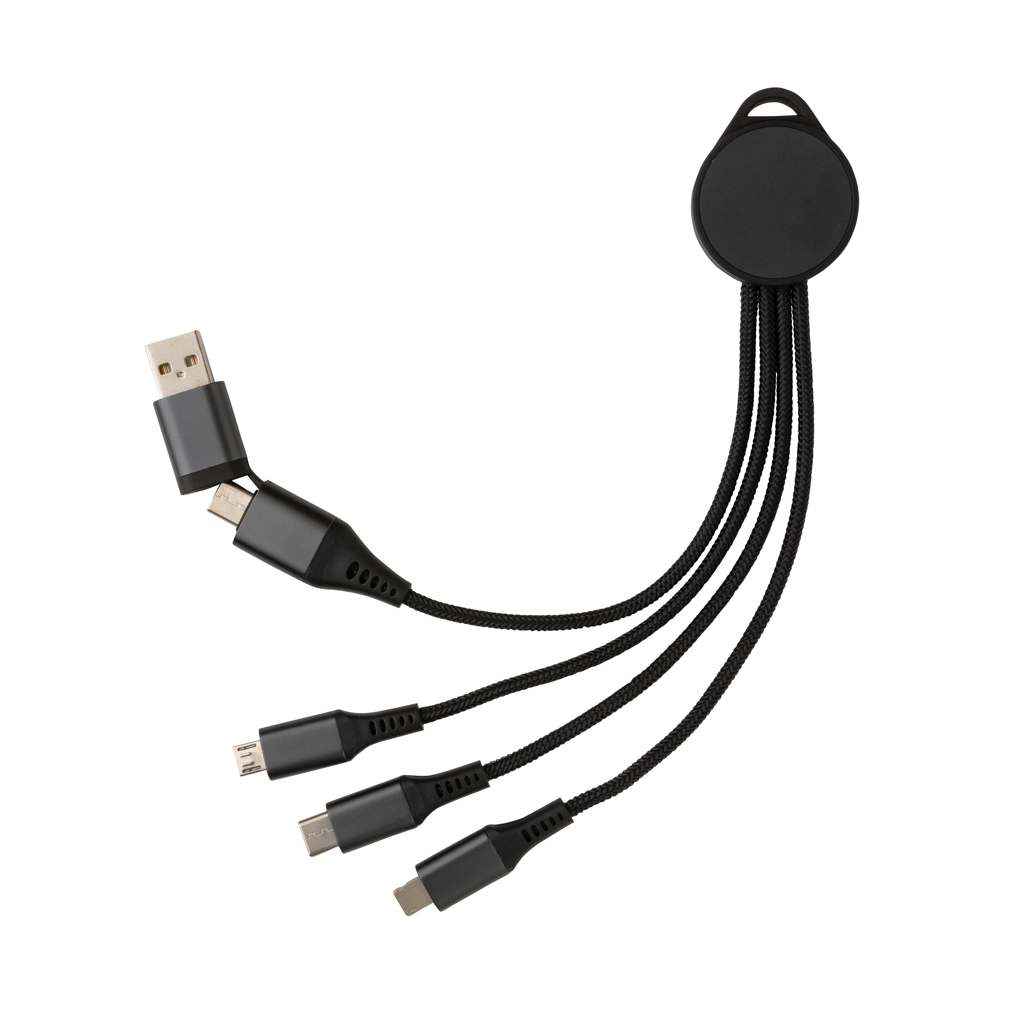 XD Xclusive Terra RCS recycled aluminium 6-in-1 charging cable