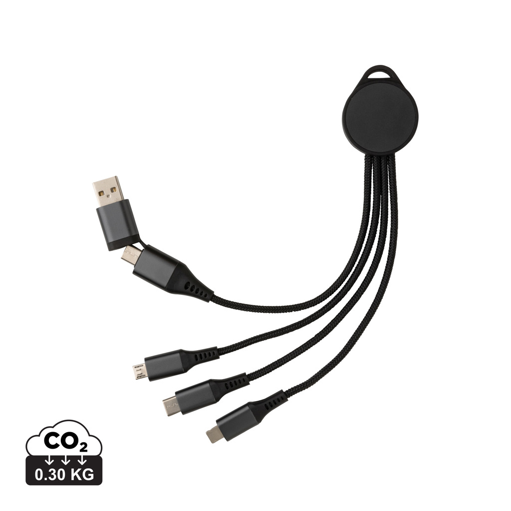 XD Xclusive Terra RCS recycled aluminium 6-in-1 charging cable