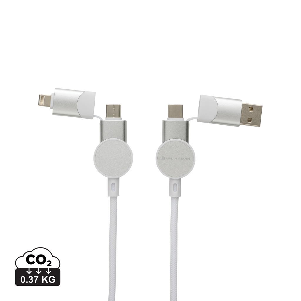Urban Vitamin Oakland RCS recycled plastic 6-in-1 fast charging 45W cable