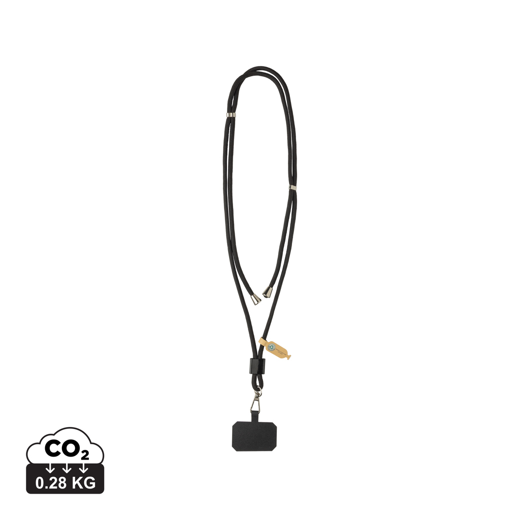 XD Collection CarryLoop RCS recycled PET adjustable phone holder lanyard