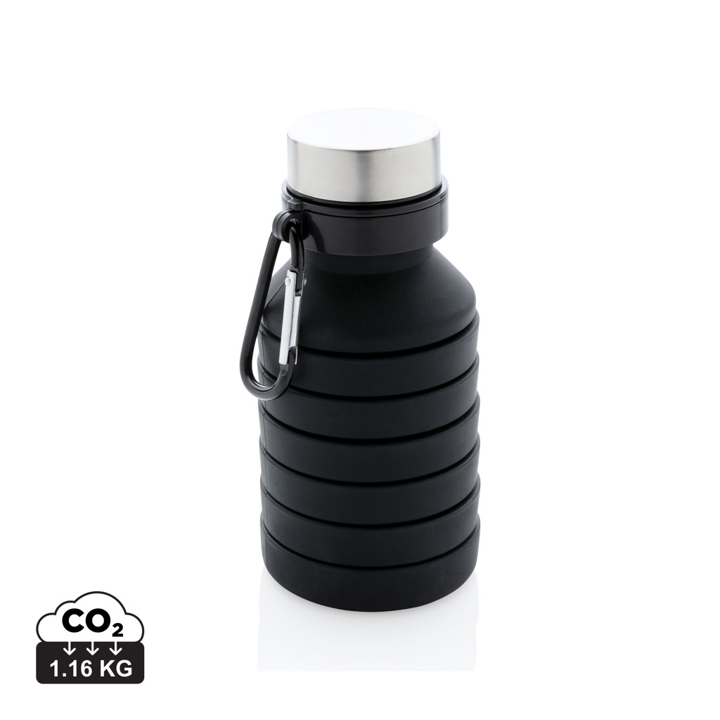 XD Collection Leakproof collapsible silicone bottle with lid