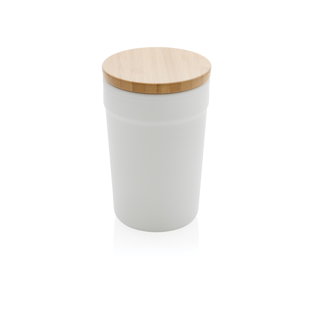 XD Collection GRS certified recycled PP mug with bamboo lid