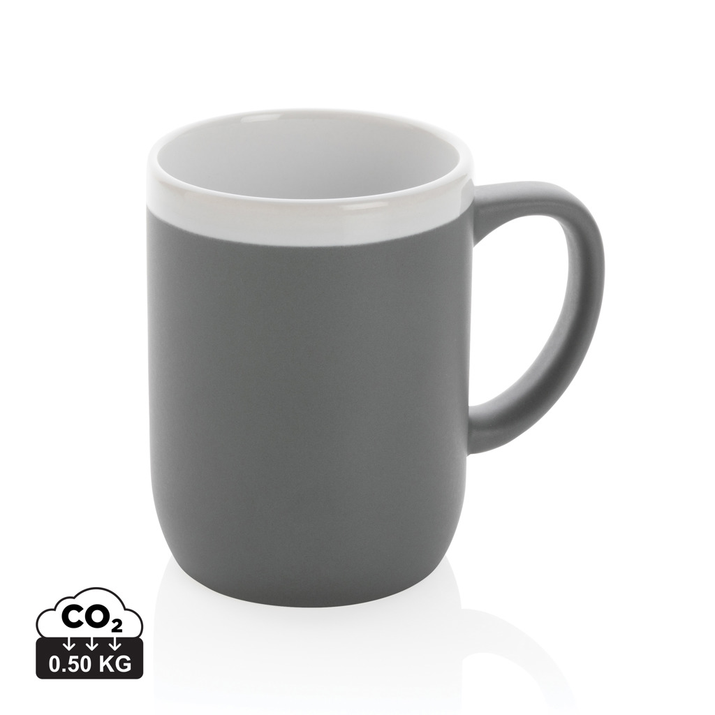 XD Collection Ceramic mug with white rim 300ml