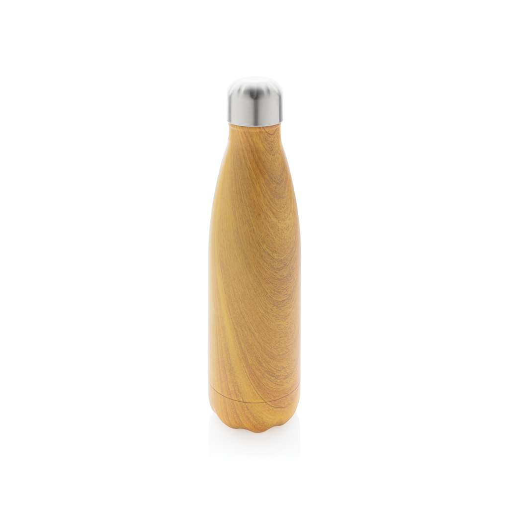 XD Collection Vacuum insulated stainless steel bottle with wood print