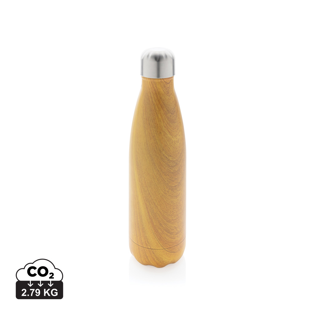 XD Collection Vacuum insulated stainless steel bottle with wood print