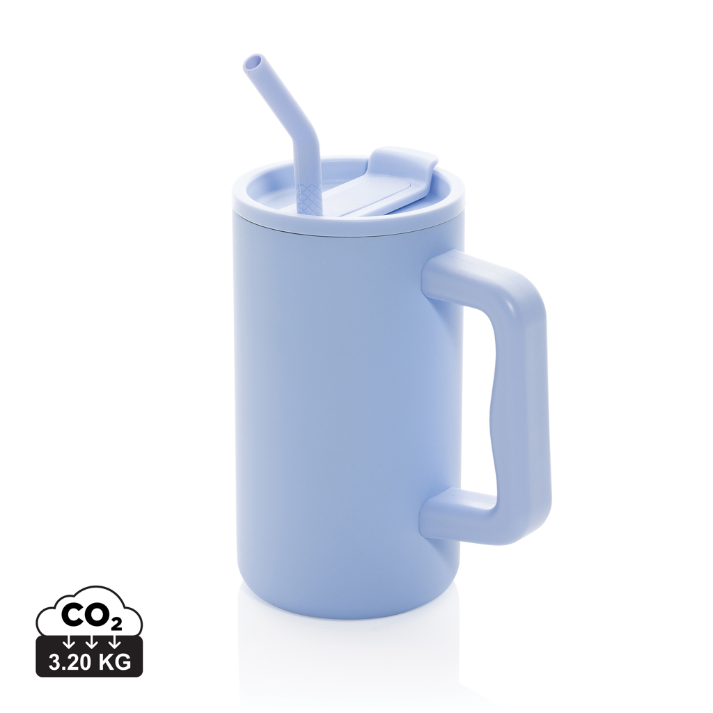XD Collection Cube RCS certified recycled steel mug 800ml
