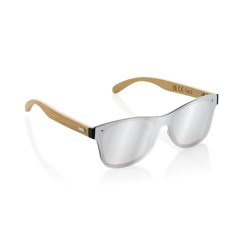 XD Collection Prism RCS recycled plastic sunglasses with bamboo frame