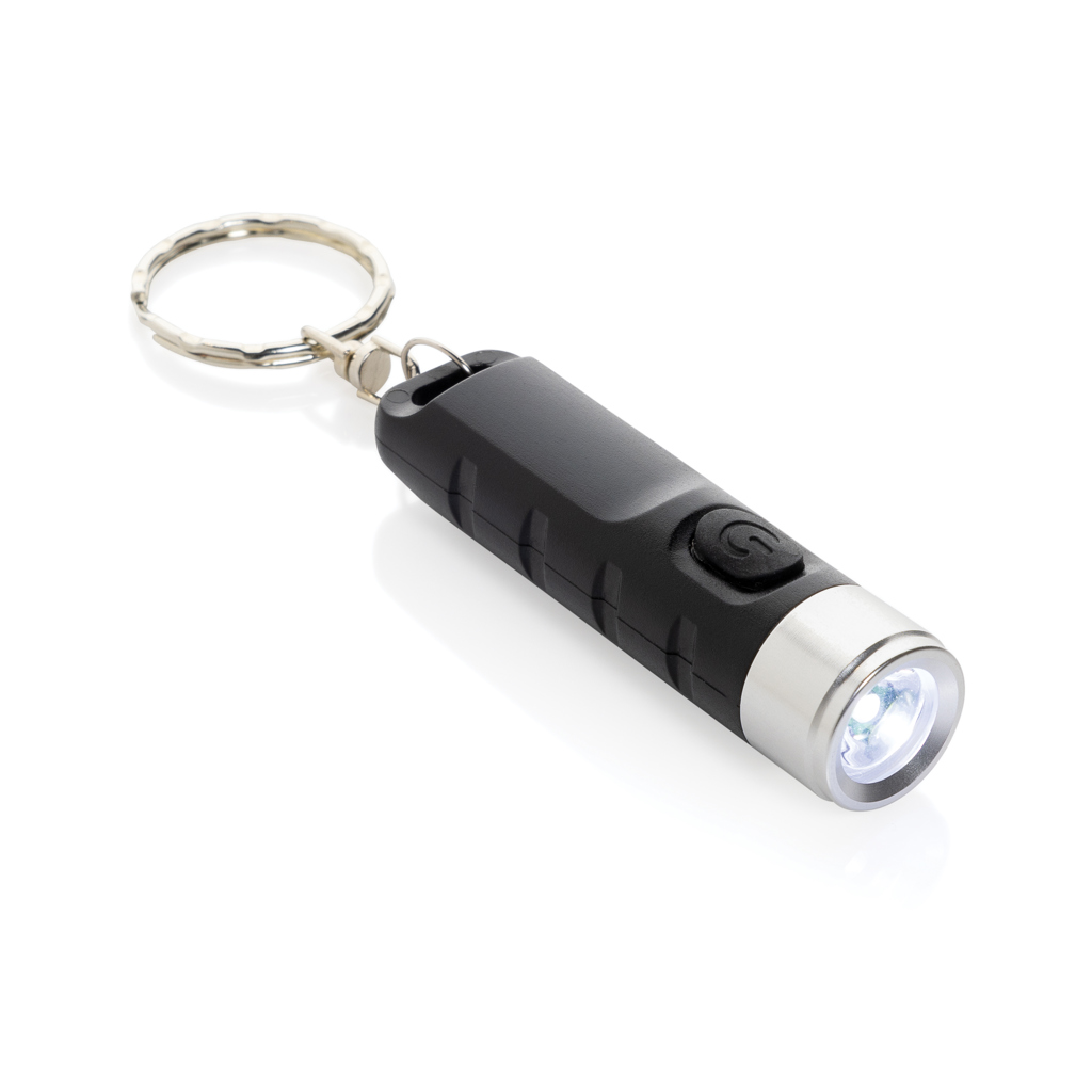 XD Collection Globix RCS recycled plastic USB re-chargeable keychain torch