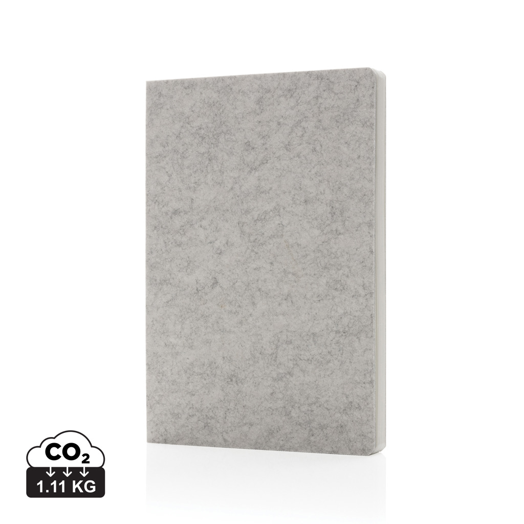 XD Collection Phrase GRS certified recycled felt A5 notebook