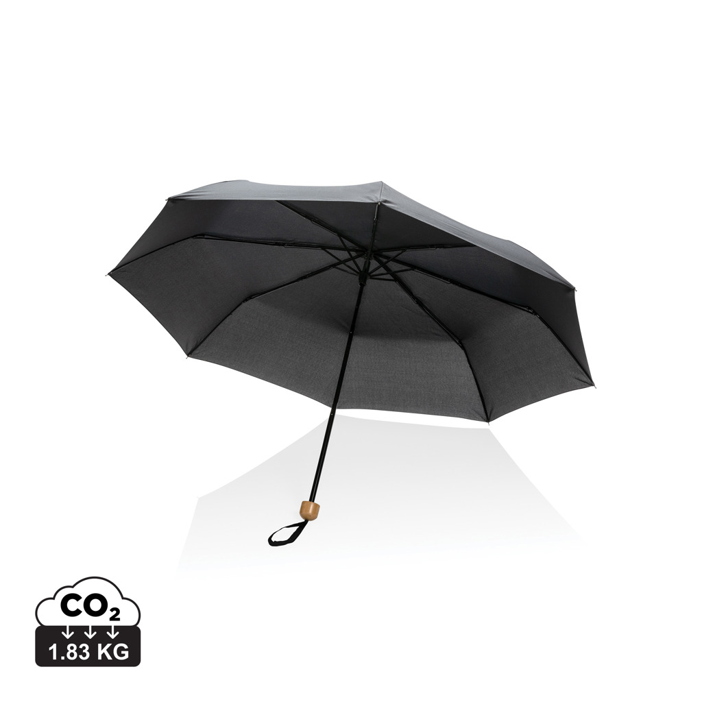XD Collection 20.5″ Impact AWARE™ RPET 190T Pongee bamboo mini umbrella