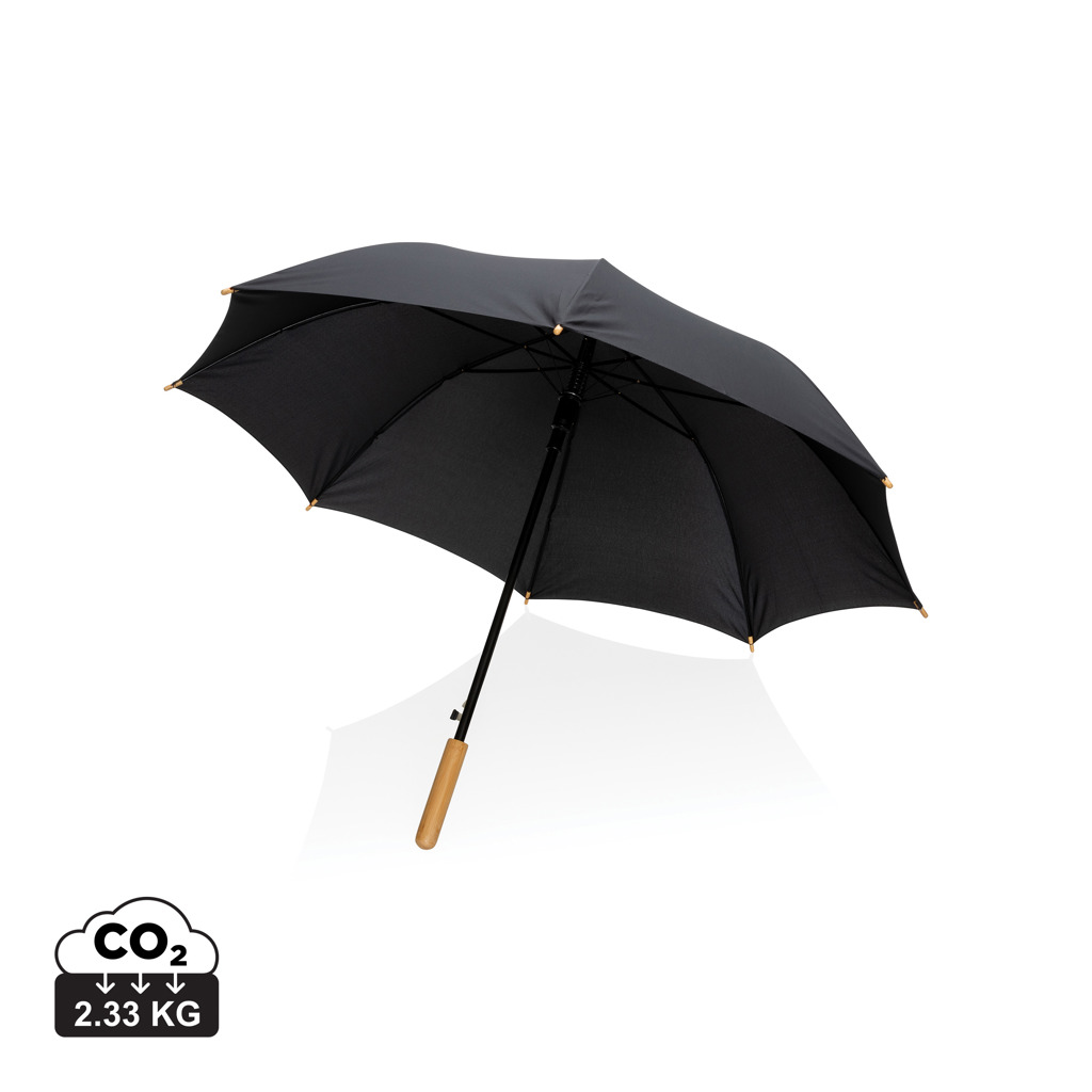XD Collection 23″ Impact AWARE™ RPET 190T auto open bamboo umbrella