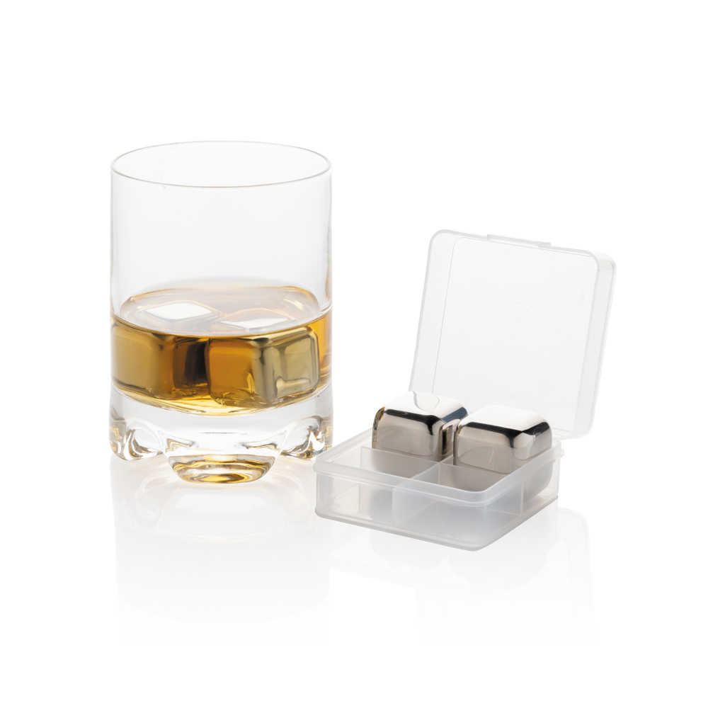 XD Collection Re-usable stainless steel ice cubes 4pc